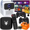 4K LED Projektor + Herná Konzola Game Stick Pro Android + 2 Gamepady + Diaľkové Ovládanie + WiFi + USB 4K LED Projektor + Herná Konzola Game Stick Pro Android + 2 Gamepady + Diaľkové Ovládanie + WiFi + USB