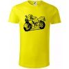 Športová motorka - Tričko z organickej bavlny - 3XL ( Citrónová ) Športová motorka - Tričko z organickej bavlny - 3XL ( Citrónová )