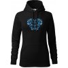 Folklórna mikina dámska s výšivkou IKA modrá, s kapucňou Farba: 01-čierna, Veľkosť: S Folklórna mikina dámska s výšivkou IKA modrá, s kapucňou Farba: 01-čierna, Veľkosť: S