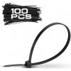 Bormann Pro BCR5062 Nylonové kabelové viazačky 4,6 x 200 mm čierna 100 ks