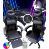Herné kreslo Gordon RGB S MASÁŽNOU FUNKCIOU umelá koža čierne Herné kreslo Gordon RGB S MASÁŽNOU FUNKCIOU umelá koža čierne