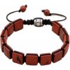 Jaspis červený náramek pletený přírodní kámen, rozměr 10 x 10 x 5 mm / 18,5 cm, posuvné zapínání, kámen úplné péče Jaspis červený náramek pletený přírodní kámen, rozměr 10 x 10 x 5 mm / 18,5 cm, posuvné zapínání, kámen úplné péče