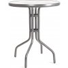 Stôl Happy Green 50XG4027S, kovový se skleněnou deskou pr. 60 cm, stříbrný Stôl Happy Green 50XG4027S, kovový se skleněnou deskou pr. 60 cm, stříbrný