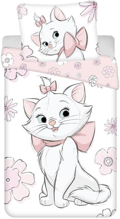 Jerry Fabrics Obliečky Marie Cat Flowers 3 Bavlna 140x200 70x90