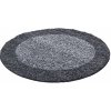 Ayyildiz , Kusový koberec Life Shaggy 1503 grey kruh, 120x120 (priemer) kruh, šedá, obývacia izba Ayyildiz , Kusový koberec Life Shaggy 1503 grey kruh, 120x120 (priemer) kruh, šedá, obývacia izba
