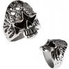 Šperky eshop - Mohutný prsteň z chirurgickej ocele - horiaca lebka BB3.12 - Veľkosť: 70 mm Šperky eshop - Mohutný prsteň z chirurgickej ocele - horiaca lebka BB3.12 - Veľkosť: 70 mm