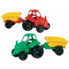 Écoiffier traktor s vlečkou pre deti 15324 červený alebo zelený Écoiffier traktor s vlečkou pre deti 15324 červený alebo zelený