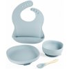 Lulaby silikónová jedálenská sada s prísavkou 4 dielna Pastel Blue Lulaby silikónová jedálenská sada s prísavkou 4 dielna Pastel Blue