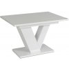 JAKS Jedálenský stôl Clark 120 cm biely gloss glamour JAKS Jedálenský stôl Clark 120 cm biely gloss glamour