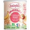 BABYBIO nemliečna 5-zrnná obilná kaša immunité s banánom a jablkom 220g BABYBIO nemliečna 5-zrnná obilná kaša immunité s banánom a jablkom 220g