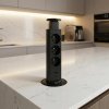 Interex design Výsuvná elektrická zásuvka ASTRA FRENCH 3x230V + 2x USB nabíjanie / Čierna Interex design Výsuvná elektrická zásuvka ASTRA FRENCH 3x230V + 2x USB nabíjanie / Čierna