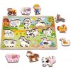 Woopie Green drevené vkladacie puzzle farma s úchytmi Woopie Green drevené vkladacie puzzle farma s úchytmi