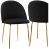 Stolička FARGO Velvet velúr, čierna/zlatá Stolička FARGO Velvet velúr, čierna/zlatá