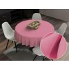 Biante Dekoračný okrúhly obrus Rongo RG-027 Ružový Ø 110 cm Biante Dekoračný okrúhly obrus Rongo RG-027 Ružový Ø 110 cm