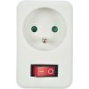 Solight zásuvka, 10A, biela, vypínač P96 Solight zásuvka, 10A, biela, vypínač P96