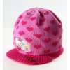 zimná čiapka so šiltom HELLO KITTY bielo ružová