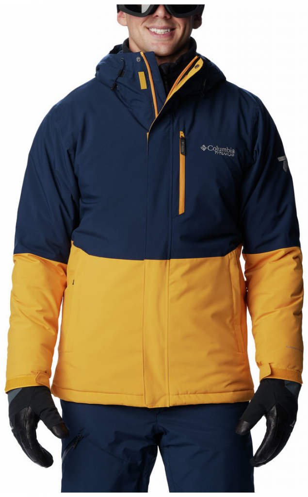 Columbia pánska zimná bunda Winter District II Jacket modrá/žlutá