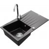 MEXEN/S MEXEN/S - Cesar granitový drez 1 s odkvapkávačom vrátane batérie Telma, čierna/strieborný 6514-73-670200-00 MEXEN/S MEXEN/S - Cesar granitový drez 1 s odkvapkávačom vrátane batérie Telma, čierna/strieborný 6514-73-670200-00