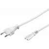 PremiumCord Kabel síťový 230V k magnetofonu 3m, bílý PremiumCord Kabel síťový 230V k magnetofonu 3m, bílý
