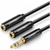 Ugreen AUX kabel jack 3,5 mm AV123, 25cm (čierny) Ugreen AUX kabel jack 3,5 mm AV123, 25cm (čierny)