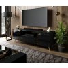 TV STOLÍK SANTINO NA NOŽIČKÁCH ČIERNY LESK / ZLATÝ 158 cm TV STOLÍK SANTINO NA NOŽIČKÁCH ČIERNY LESK / ZLATÝ 158 cm