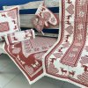 Texicop Gobelínové obrusy s krajkou Y2901 červené červená Bavlna ľan 120x140 cm