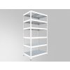 Kovový regál do technickej miestnosti Biedrax 35 x 60 x 210 cm, biely - 6 políc pozink Kovový regál do technickej miestnosti Biedrax 35 x 60 x 210 cm, biely - 6 políc pozink