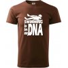Swimming is in my DNA - Klasické pánske tričko vyššej gramáže - XS ( Čokoládová ) Swimming is in my DNA - Klasické pánske tričko vyššej gramáže - XS ( Čokoládová )