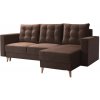 Rozkladacia sedacia súprava, hnedá, pravá, BLEKY ROH Rozkladacia sedacia súprava, hnedá, pravá, BLEKY ROH