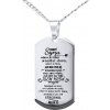 Ocelový přívěsek s řetízkem dog tag pro syna s nápisem: Drahý synu...RRC0384N Ocelový přívěsek s řetízkem dog tag pro syna s nápisem: Drahý synu...RRC0384N