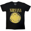 Metal Rock Off Nirvana Happy Face Infill Distressed čierne