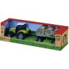Rappa Traktor se zvukem a světlem s vlečkou a balíky slámy Rappa Traktor se zvukem a světlem s vlečkou a balíky slámy