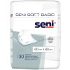 Seni Absorpčné podložky Seni Soft Basic na posteľ a prebaľovanie 60 x 90 cm 30 ks