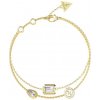 Guess Dvojitý pozlátený náramok so zirkónmi 4G Light JUBB05237JWYG 18,5 cm Guess Dvojitý pozlátený náramok so zirkónmi 4G Light JUBB05237JWYG 18,5 cm