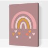 Vymalujsisam.sk Maľovanie podľa čísiel - Dúha so srdiečkami Veľkosť: 40x60cm, Rám: Na plastovej doske Vymalujsisam.sk Maľovanie podľa čísiel - Dúha so srdiečkami Veľkosť: 40x60cm, Rám: Na plastovej doske
