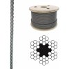 EU SELECT Oceľové lano DIN 3055 6x7+FC veľký návin 4mm 4mm 1000m EU SELECT Oceľové lano DIN 3055 6x7+FC veľký návin 4mm 4mm 1000m