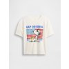 GAP Detské tričko Gap & Peanuts Snoopy Biela XS GAP Detské tričko Gap & Peanuts Snoopy Biela XS