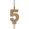 Zlatá sviečka s prskavkou číslo 5 - Dekora Zlatá sviečka s prskavkou číslo 5 - Dekora