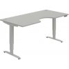 Hobis Pracovný stôl Motion Ergo, PO, 3S, 180x61-128x90 cm, sivá/sivá Hobis Pracovný stôl Motion Ergo, PO, 3S, 180x61-128x90 cm, sivá/sivá