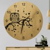 Nástenné hodiny - Sova Vyberte si rozmer výrobku:: 33x33, Vybrať dekor:: Dub Sonoma Nástenné hodiny - Sova Vyberte si rozmer výrobku:: 33x33, Vybrať dekor:: Dub Sonoma