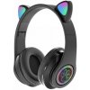 Bezdrôtová LED bluetooth slúchadlá Cat Ear Modrá Bezdrôtová LED bluetooth slúchadlá Cat Ear Modrá