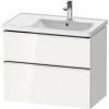 Duravit D-Neo skrinka 78.4x45.2x62.5 cm závesná kúpeľňová skrinka pod umývadlo biela DE4358010220000 Duravit D-Neo skrinka 78.4x45.2x62.5 cm závesná kúpeľňová skrinka pod umývadlo biela DE4358010220000