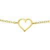 Amonisimo Strieborný náramok s retiazkou pozlátený 14k zlatom srdce Amonisimo Strieborný náramok s retiazkou pozlátený 14k zlatom srdce