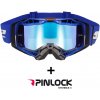 LS2 AURA PRE GOGGLE BLACK BLUE WITH IRIDIUM VISOR LS2 AURA PRE GOGGLE BLACK BLUE WITH IRIDIUM VISOR