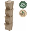 Prosperplast SORTIBOX IKWB25S4W4665W Sada 4 odpadkových košov ECO WOOD naturo, objem 4 x 25 l