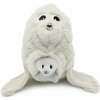 PTIPOTOS Plyšový tuleň Ploufou - mama s miminkom PTIPOTOS Plyšový tuleň Ploufou - mama s miminkom