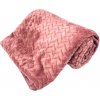 Home Elements Mikroflanelová deka, jacquard vzor, staroružová Home Elements Mikroflanelová deka, jacquard vzor, staroružová