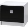 Nočné stolík LUX biely / čierny lesk Nočné stolík LUX biely / čierny lesk