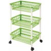 Regál UH 3-poschodový 40X29XH62CM zelený na kolieskach Regál UH 3-poschodový 40X29XH62CM zelený na kolieskach