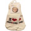 Bavlnené ponožky smotanové I love mum dad Bavlnené ponožky smotanové I love mum dad